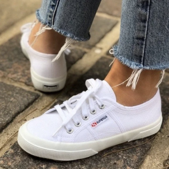 White Canvas Superga Sneakers